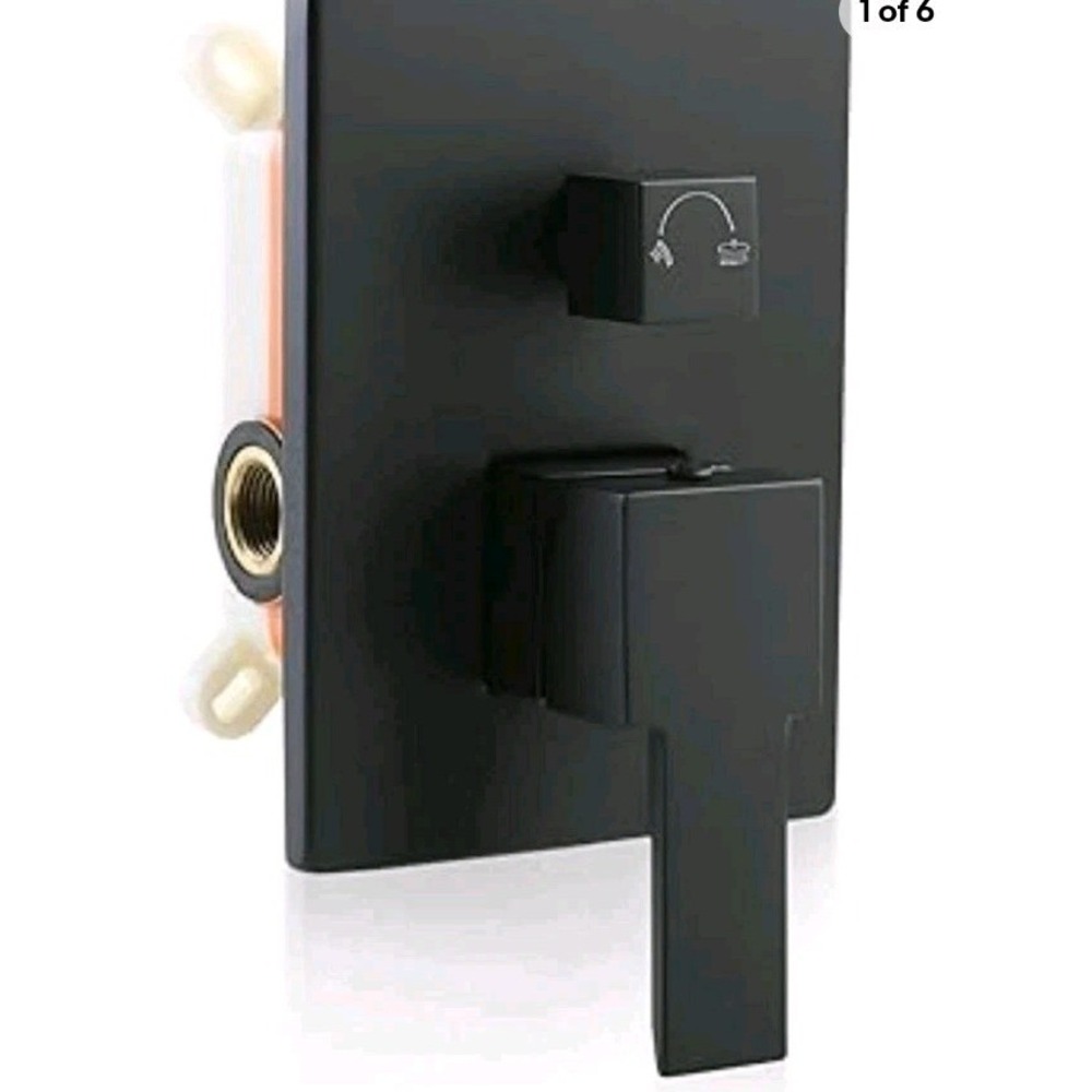 SKOWLL Shower Valve Only Matte Black Dual Function Shower Valve Replacement Wall